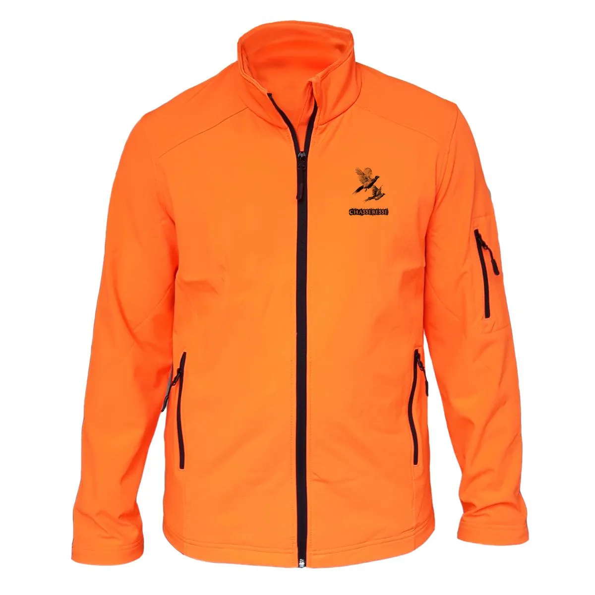 Veste softshell Homme ou Femme avec/sans capuche – Chasseresse faisan