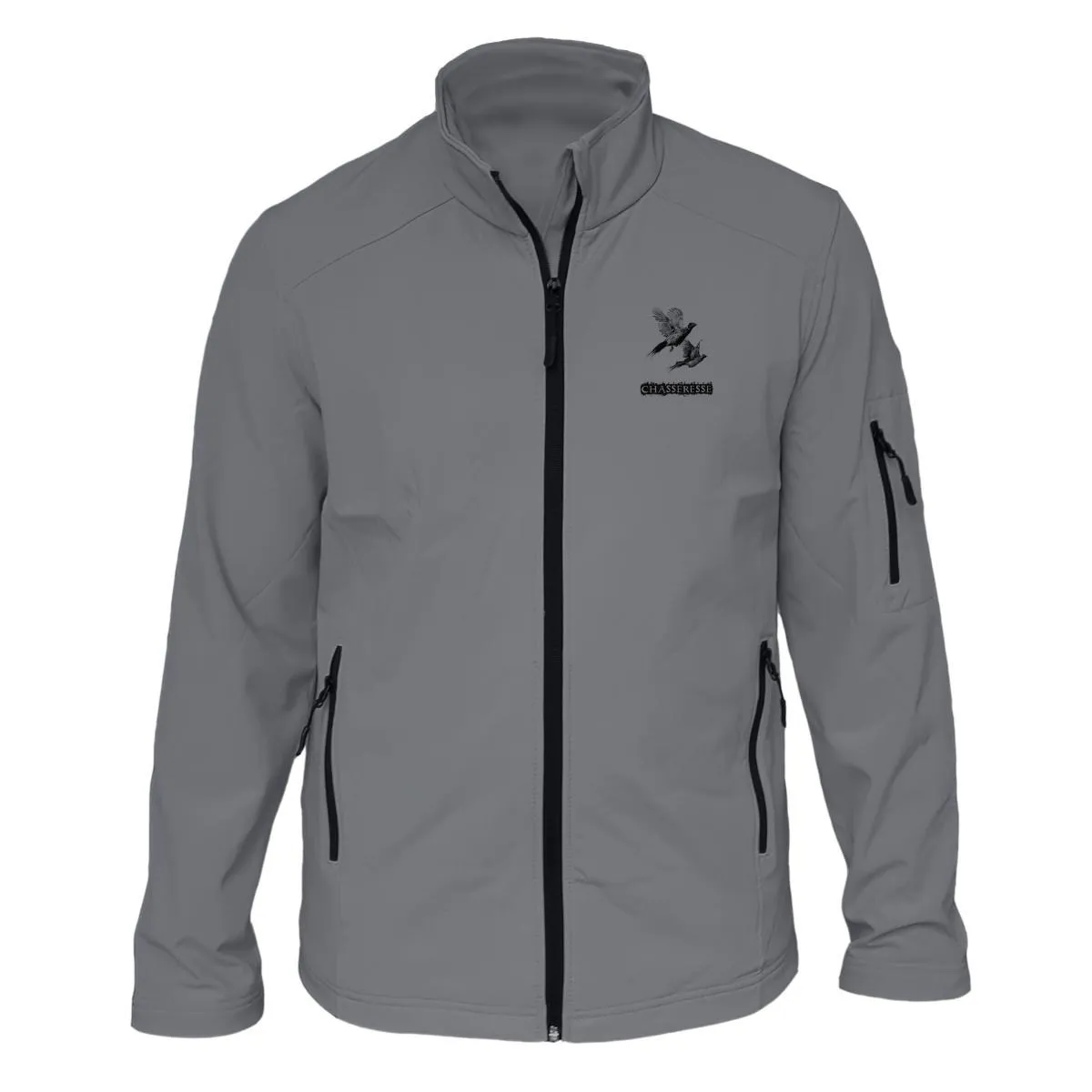 Veste softshell Homme ou Femme avec/sans capuche – Chasseresse faisan