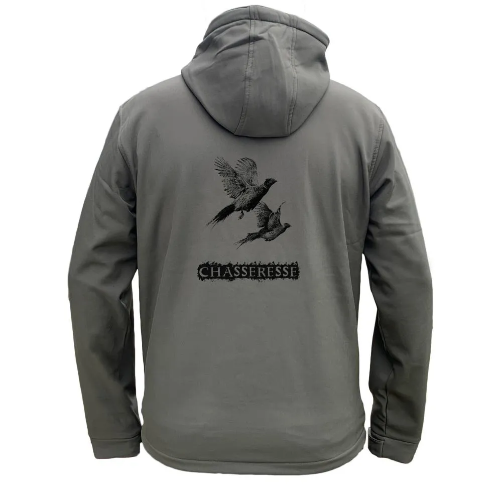 Veste softshell Homme ou Femme avec/sans capuche – Chasseresse faisan