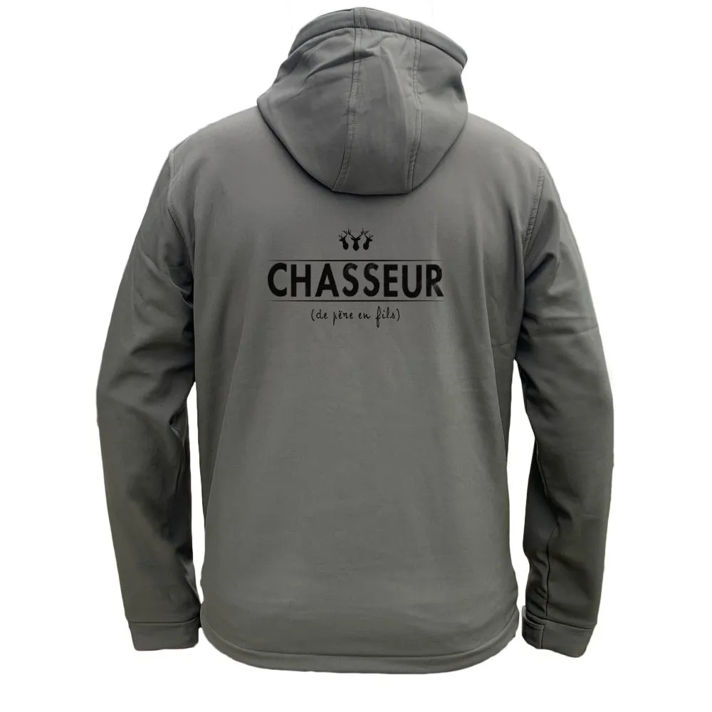 Veste softshell Homme ou Femme avec/sans capuche – Chasseur de père en fils