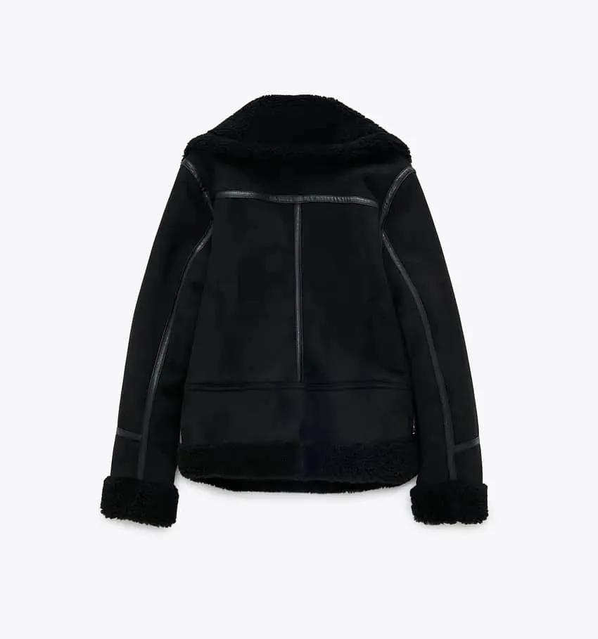 Veste vintage de moto en imitation daim pour femme • Vintage Univers