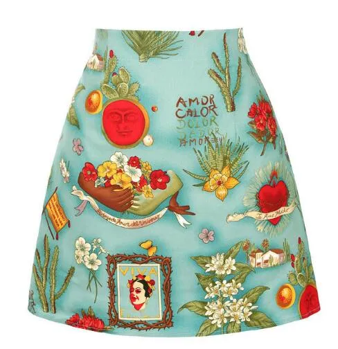 Vintage Floral Frida Mini Skirt