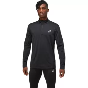 Vêtements de sport ASICS Homme| pull à manches longues de running ASICS Core Ls 1/2 Zip Winter Top Noir pour Homme|2011C347-001