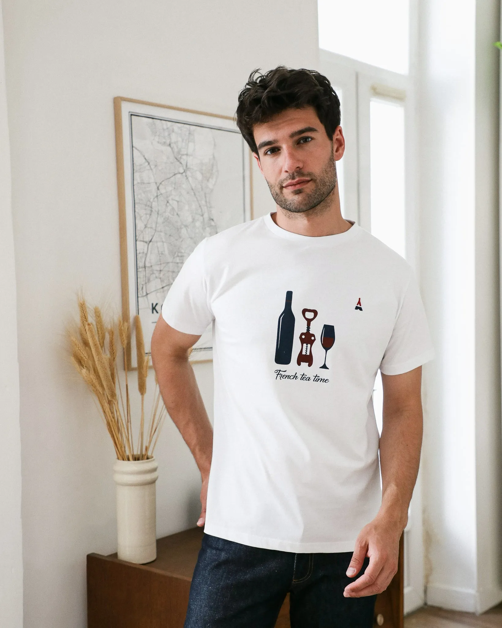 WHITE T-SHIRT FOR MEN - ORGANIC COTTON