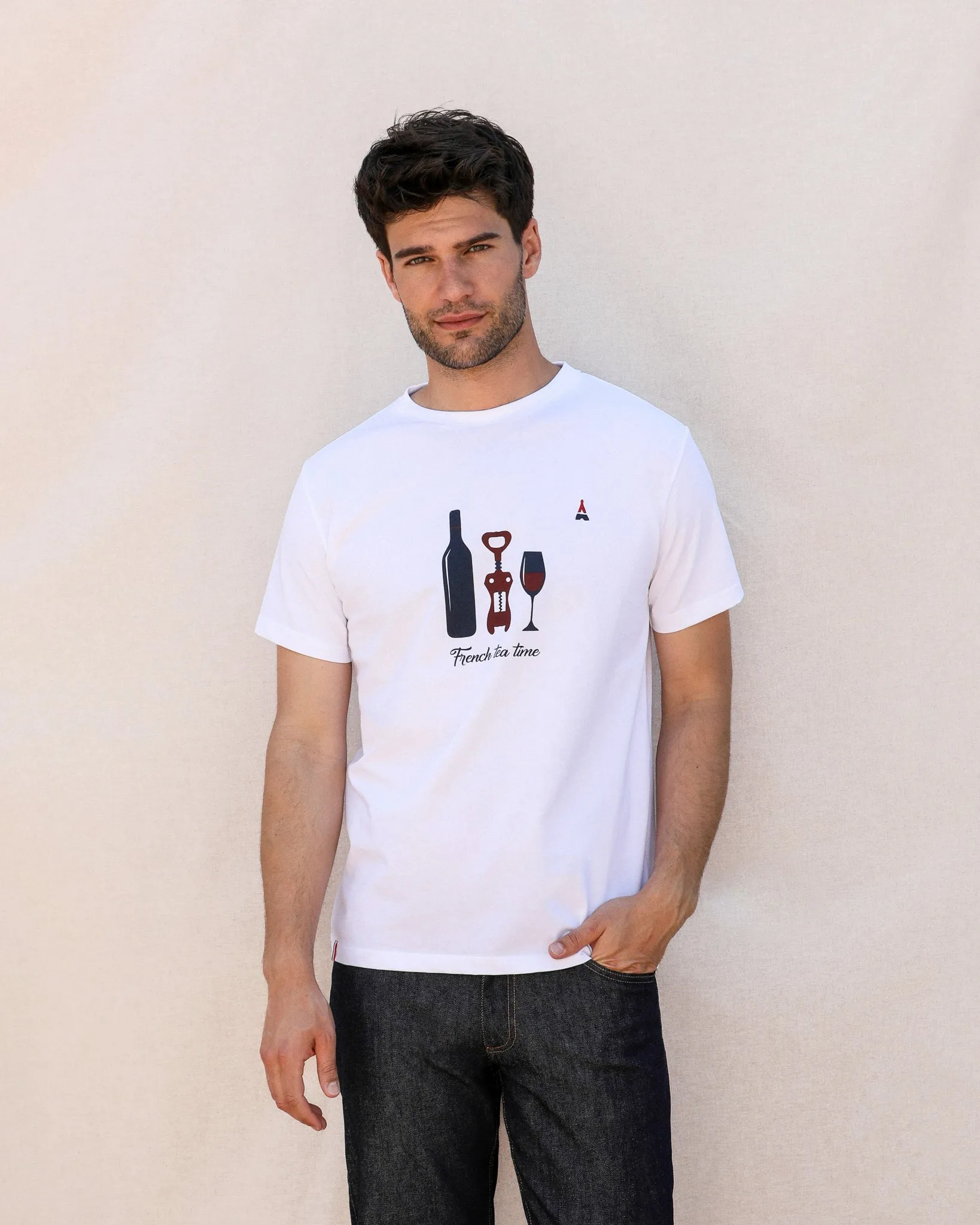 WHITE T-SHIRT FOR MEN - ORGANIC COTTON