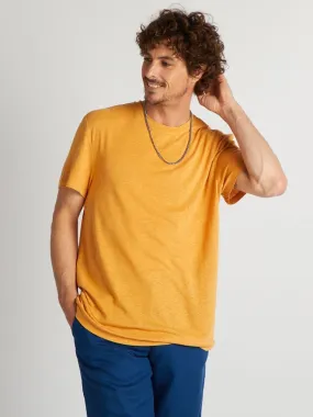 Yellow Linen Blend T-Shirt